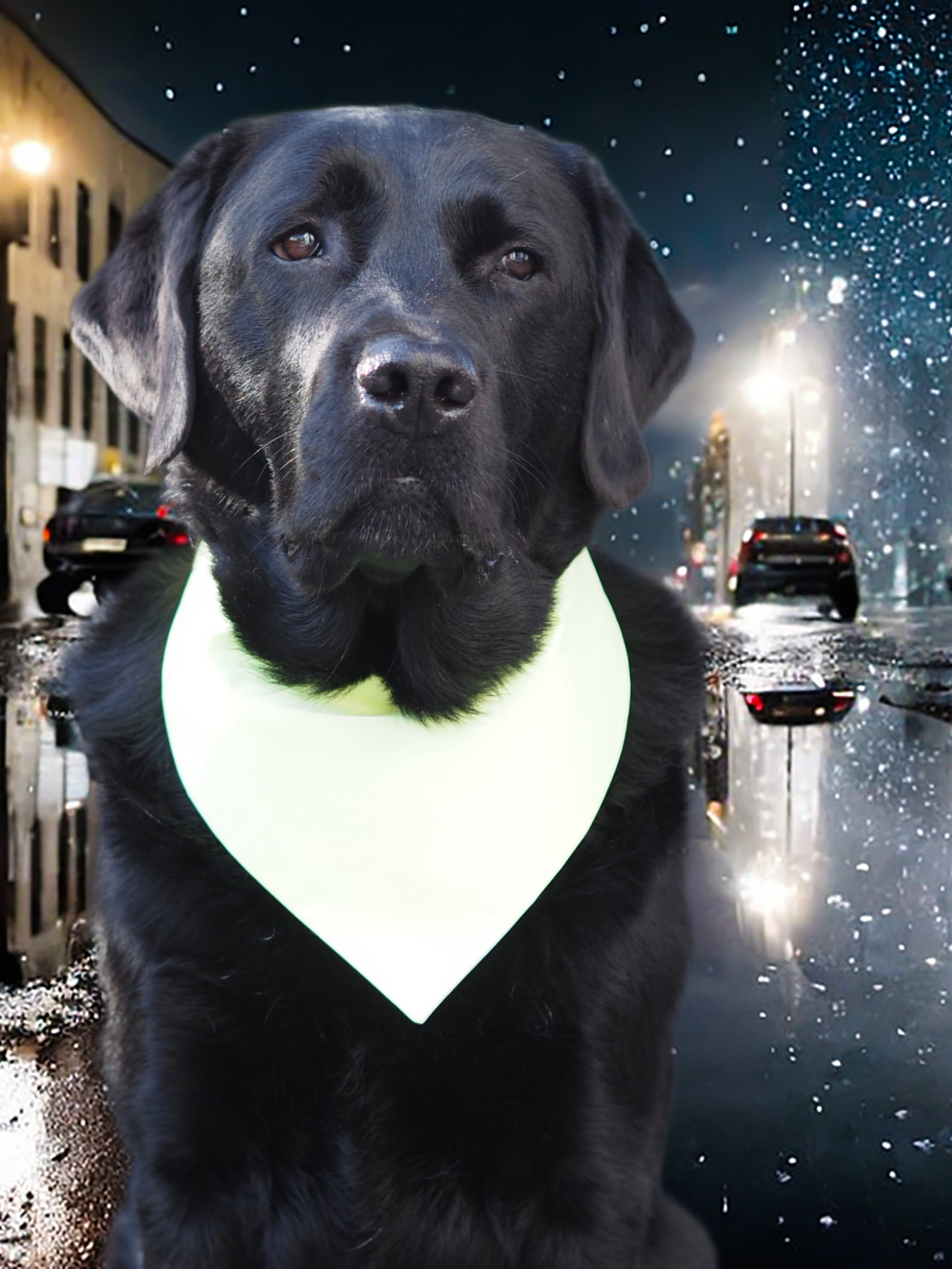 Winter * Dog Bandana * Cat Bandana * reflective * neon * yellow * grey * Safety first