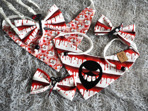 Halloween * Dog Bandana * Cat Bandana * black * red * blood * This is IT!
