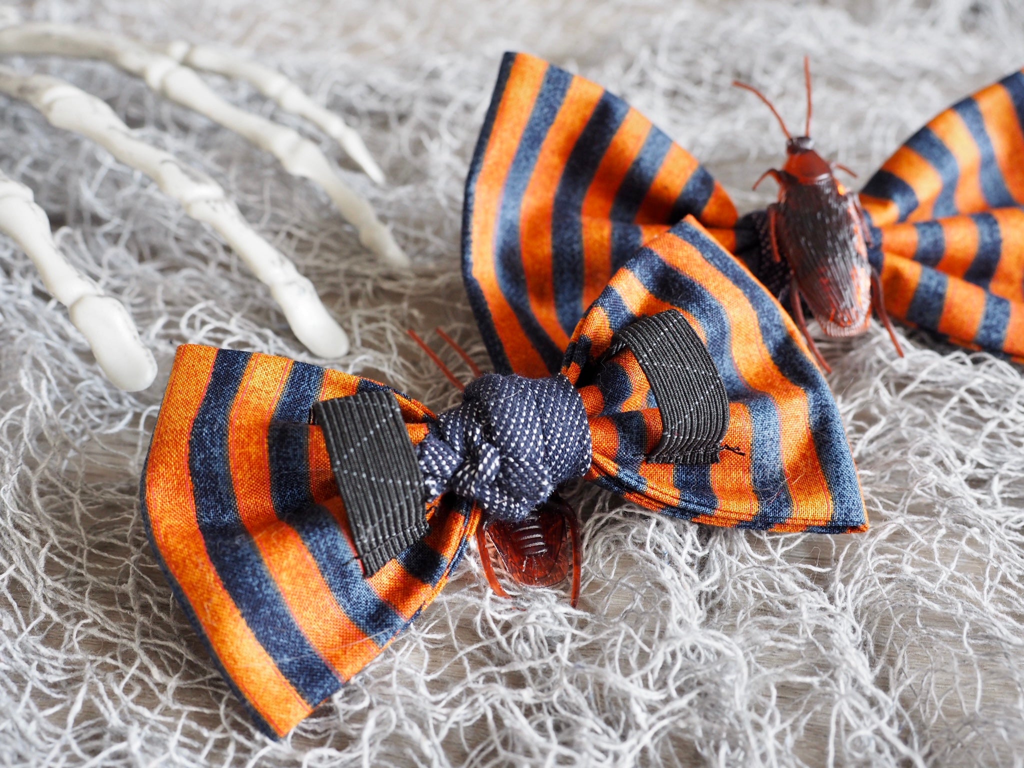 Halloween Dog Bow Cat Bow brown Cockroach Don t bug me Jana Leyla Designs