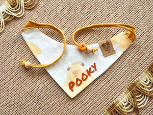 Hundehalstuch - Katzenhalstuch - personalisiert - Check & Chicken