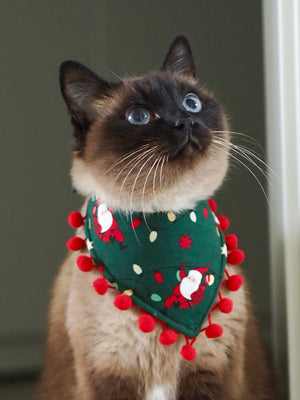 Christmas * Dog Bandana * Cat Bandana * red * green * Santa * Rebel without a Claus