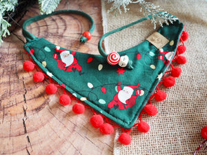 Christmas * Dog Bandana * Cat Bandana * red * green * Santa * Rebel without a Claus