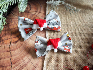 Christmas * Dog Bow * Cat Bow * grey * red * Purresents please!