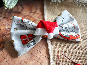 Christmas * Dog Bow * Cat Bow * grey * red * Purresents please!