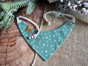 Christmas * Dog Bandana * Cat Bandana * Stars * Christmas Tree * green * Pink Paws