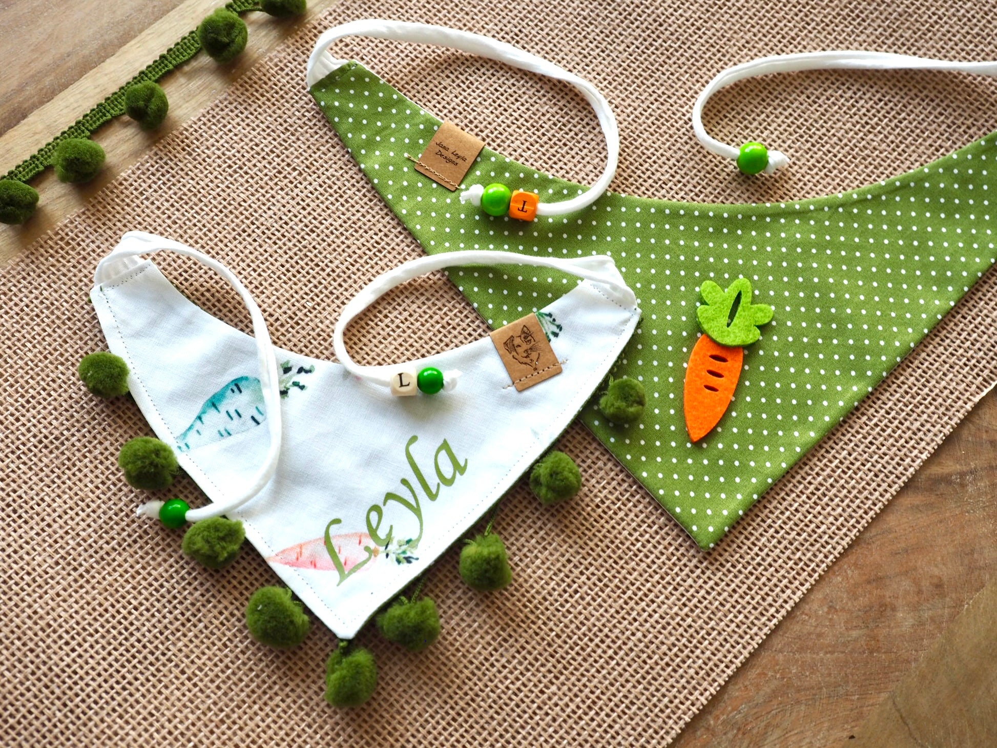 Easter * Dog Bandana * Cat Bandana * personalized * Call me Carrot