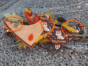 Autumn * Cat Bandana * Leaves * orange * brown * Pawtumn Vibes