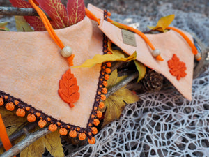 Autumn * Cat Bandana * Leaves * orange * brown * Pawtumn Vibes