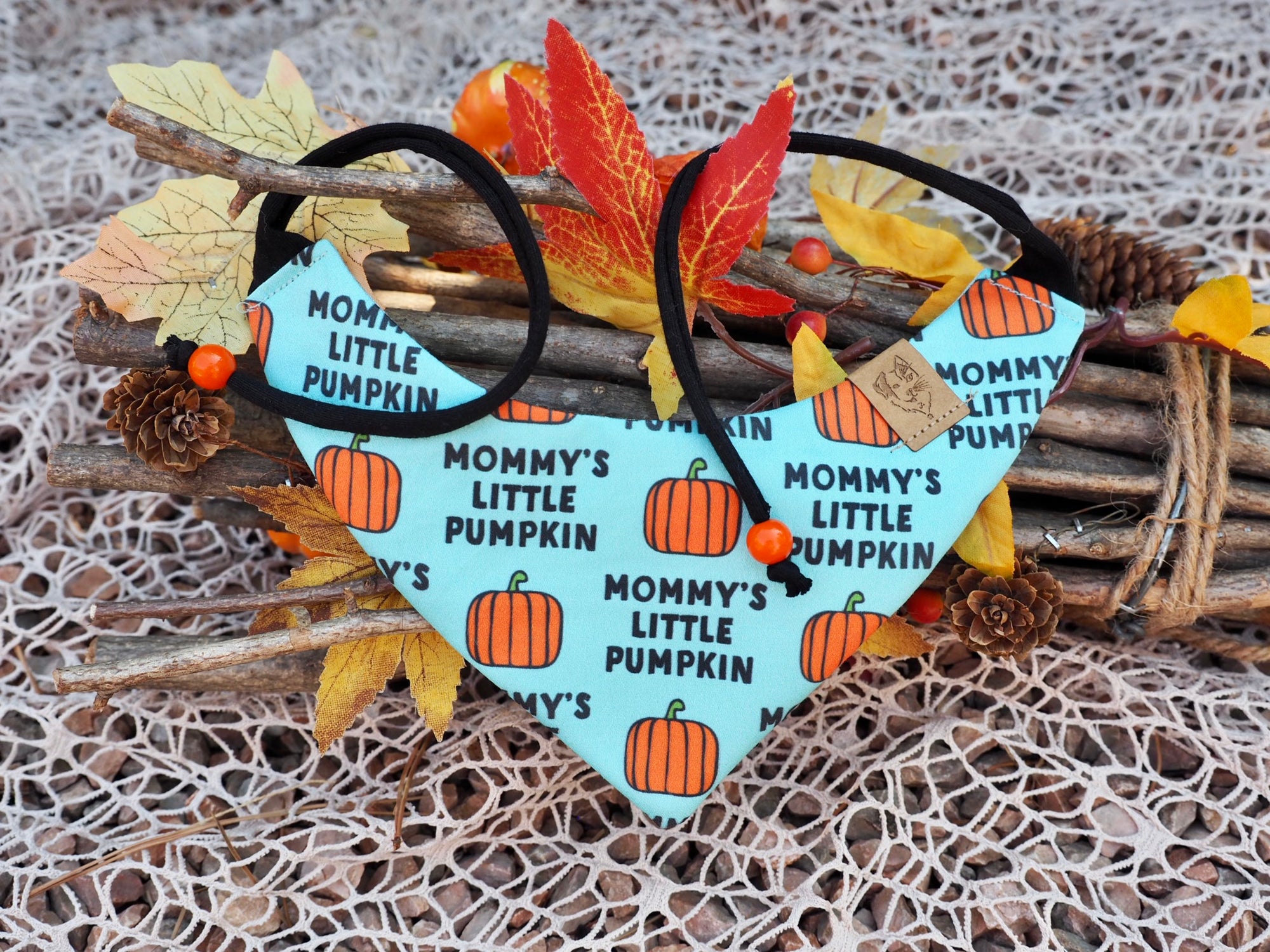 Halloween Dog Bandana Cat Bandana Mommy s little Pumpkin