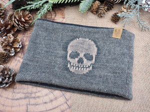 Winter * Dog Scarf * Dog Loop * Skull * blue * grey * Cold to the bone