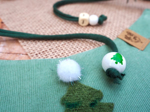 Christmas * Dog Bandana * Cat Bandana * Fir tree * Cord * rosa * green * One, Two, Tree!
